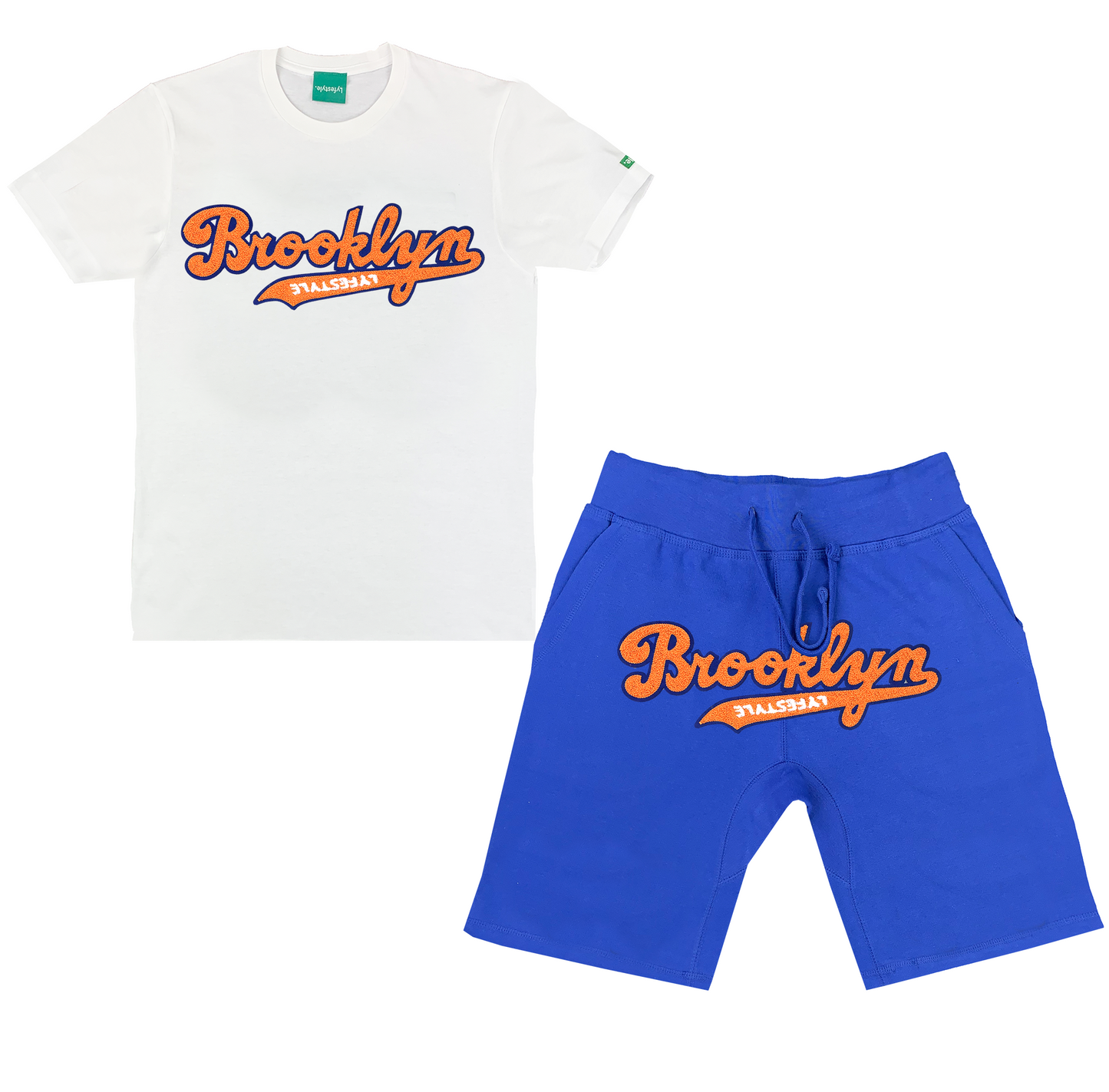 Orange w/ Royal Blue BKNY Lyfestyle Short Sets