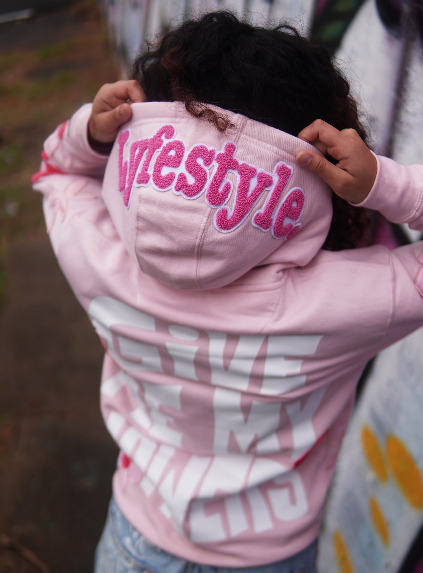Women's Pink Floral Lyfestyle Hoodie
