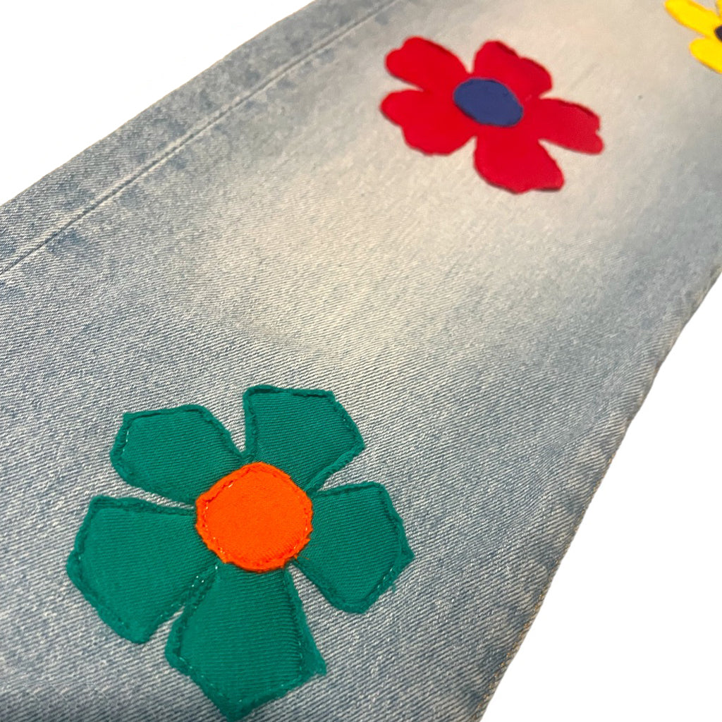 Multicolor Floral Lyfestyle Denim Jeans