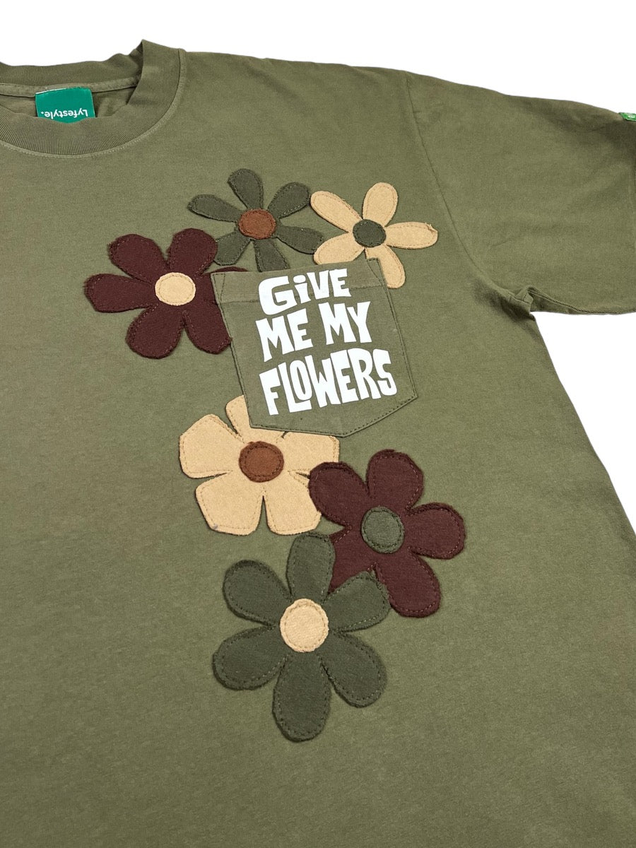 Olive Green Floral Tee