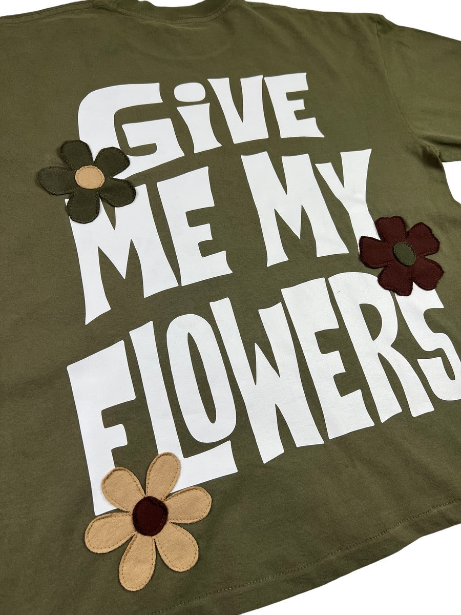 Olive Green Floral Tee