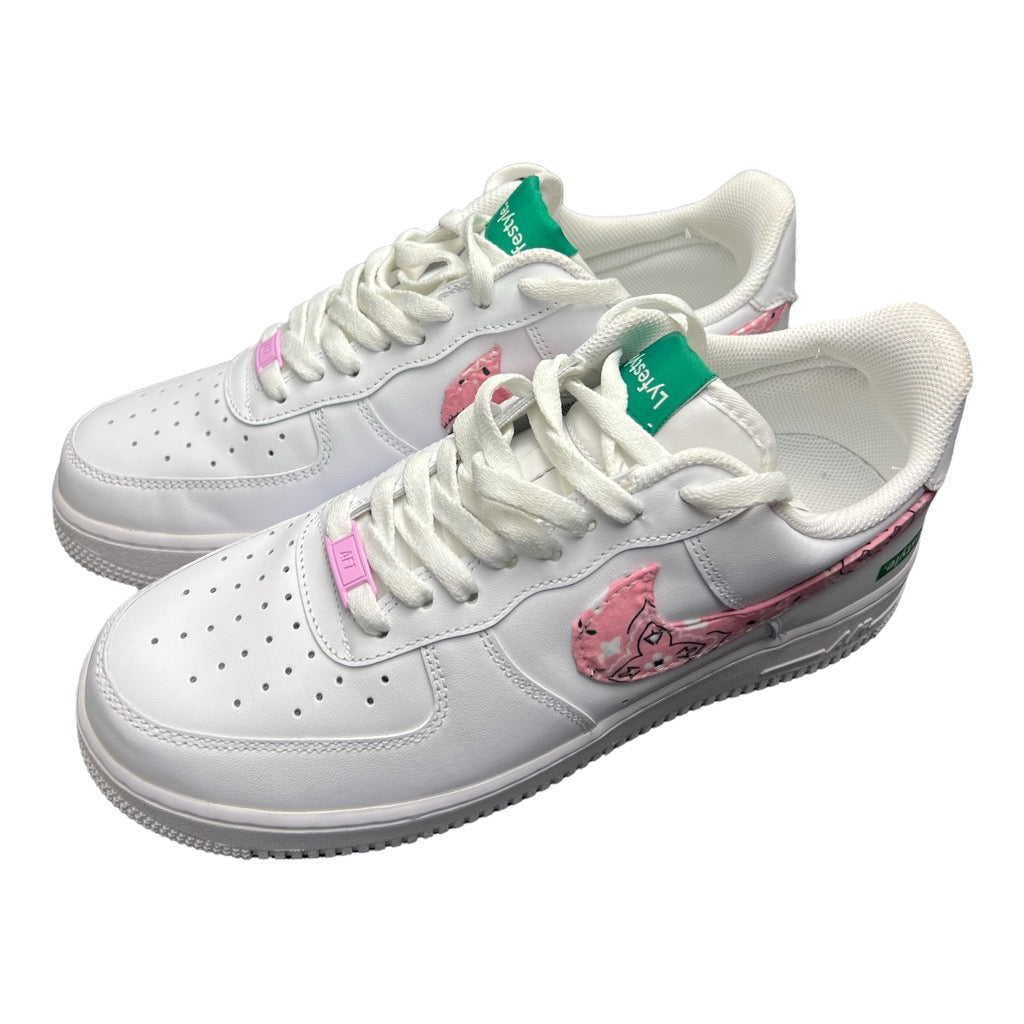 Custom Pink Paisley Lyfestyle Air Force 1s