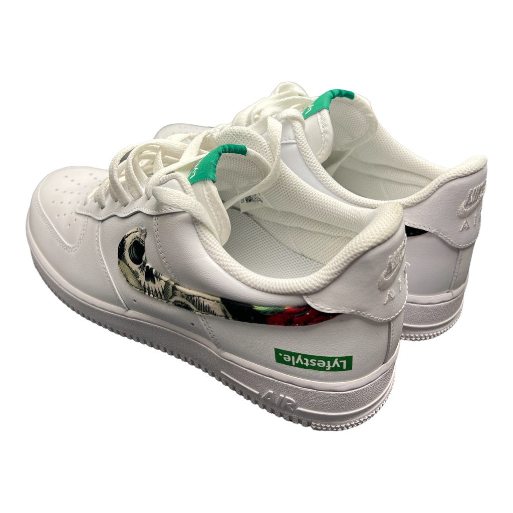 Custom "Skull & Roses" Lyfestyle Air Force 1s