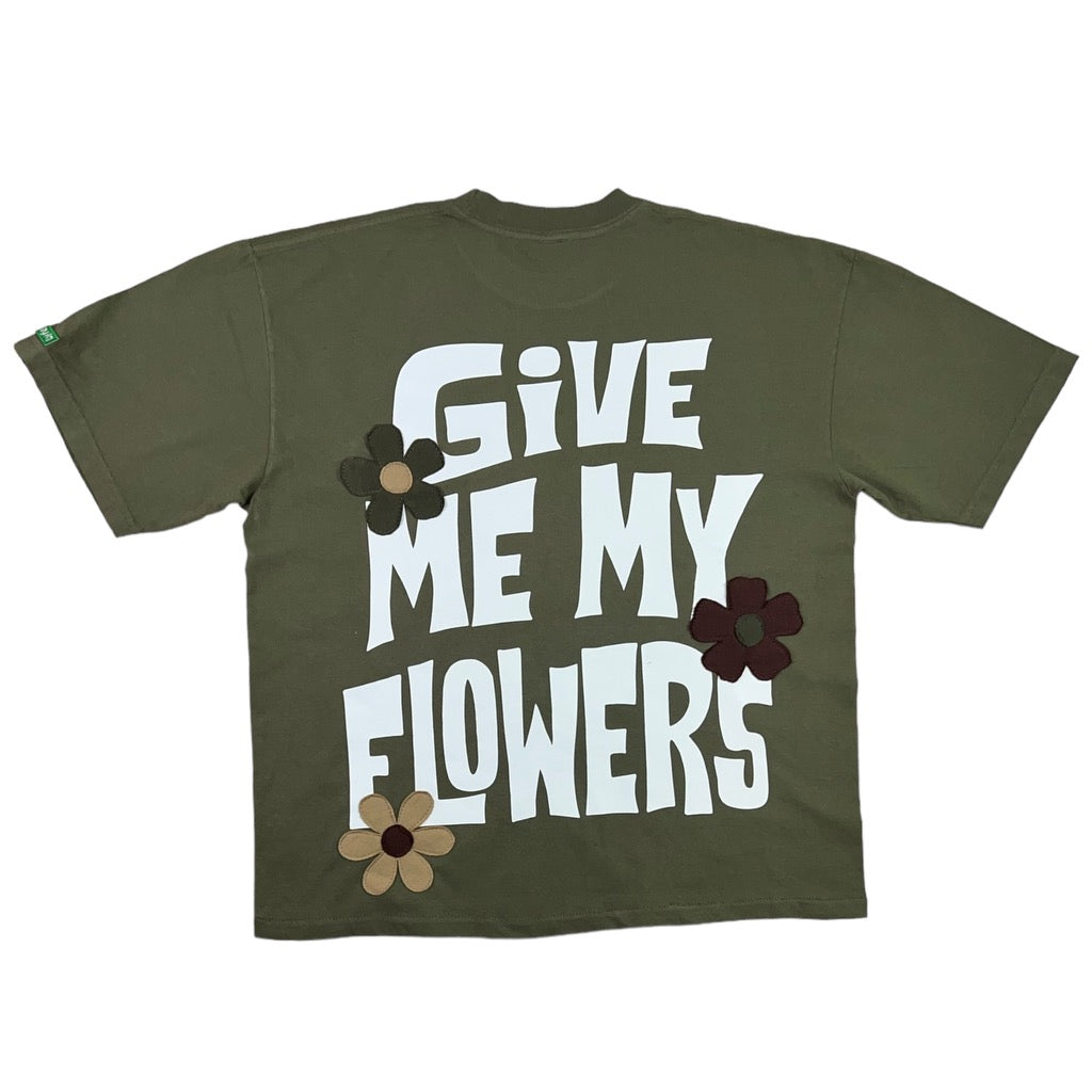 Olive Green Floral Tee