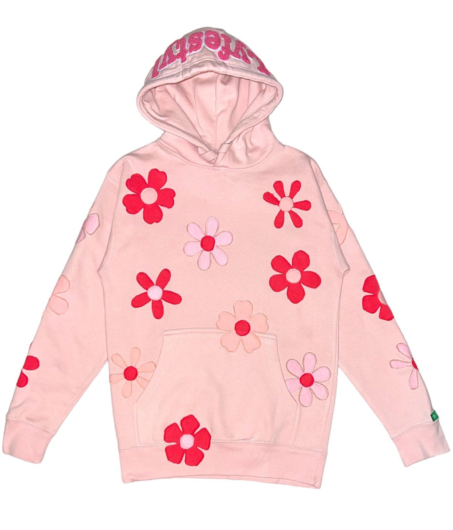 Women's Pink Floral Lyfestyle Hoodie