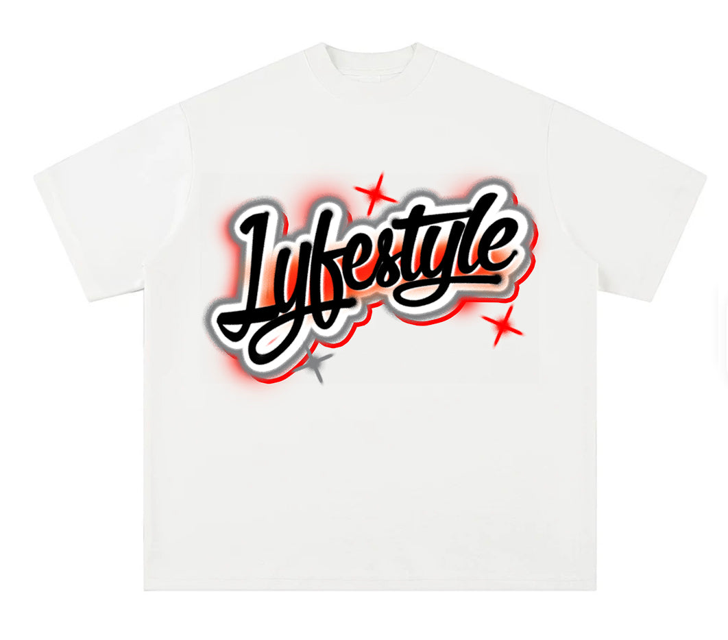 Bred Spray Paint Lyfestyle Tee