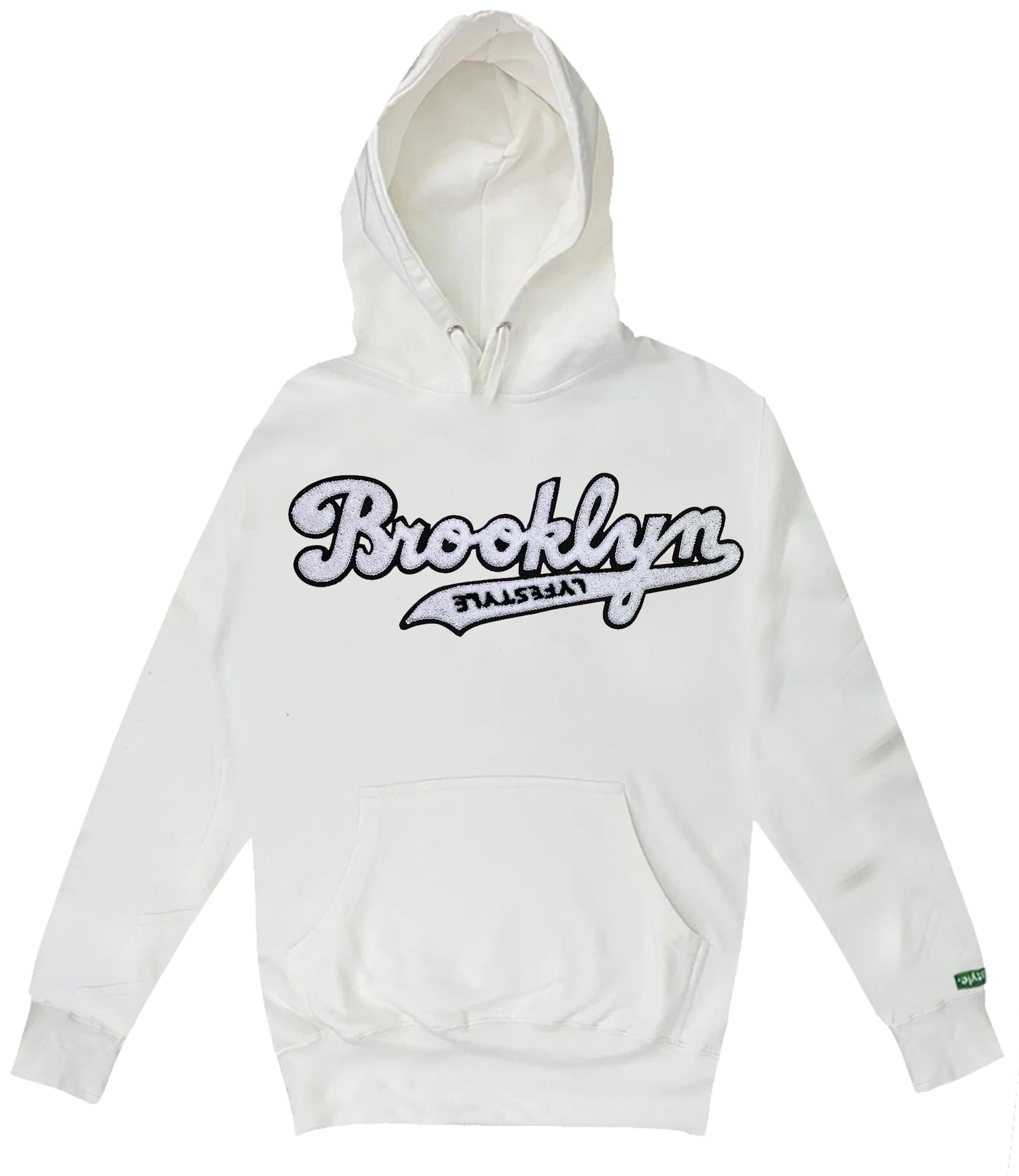 White w/ Black Brooklyn Lyfestyle Hoodies