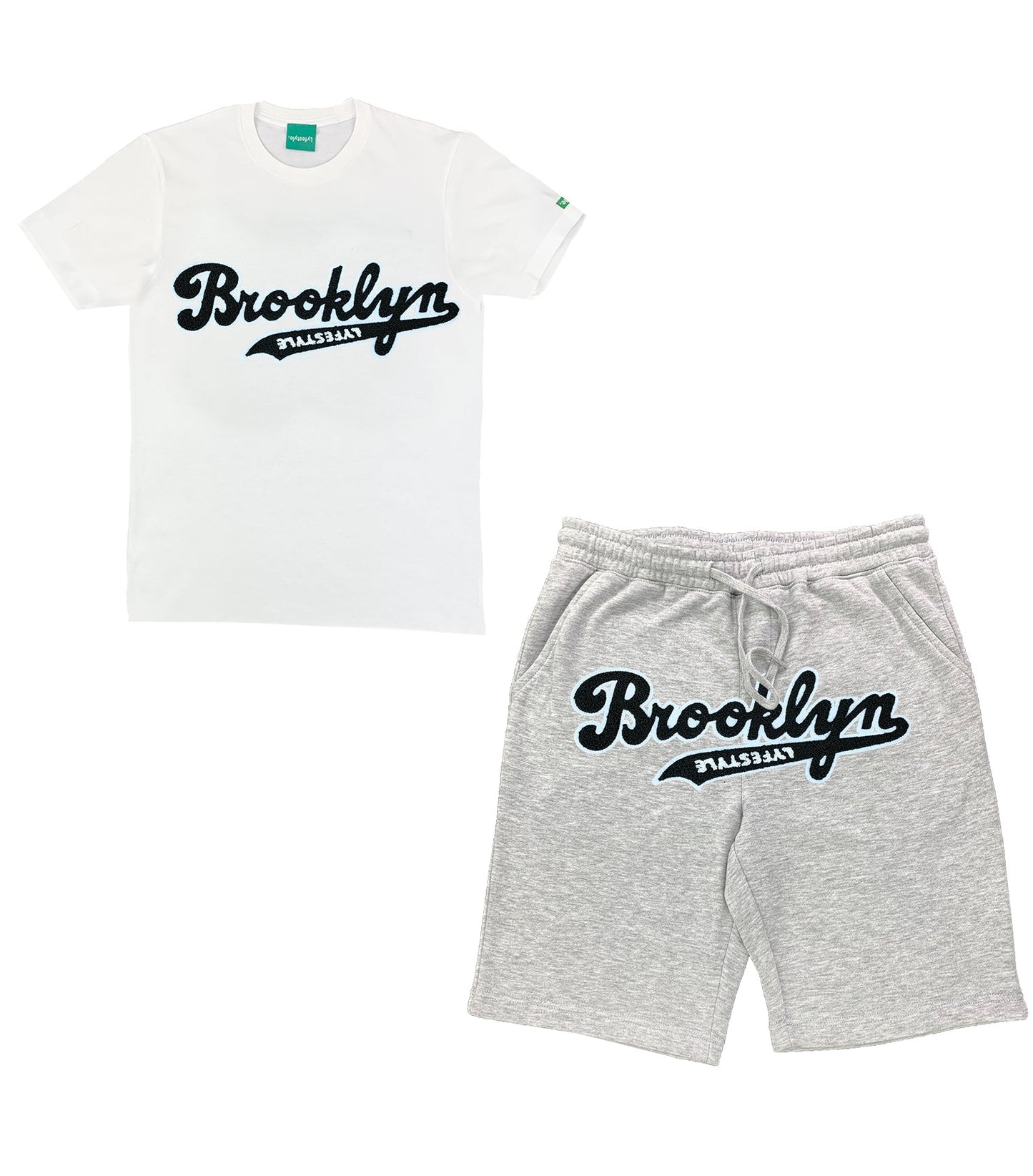 Black w/ White Brooklyn Lyfestyle Short Sets