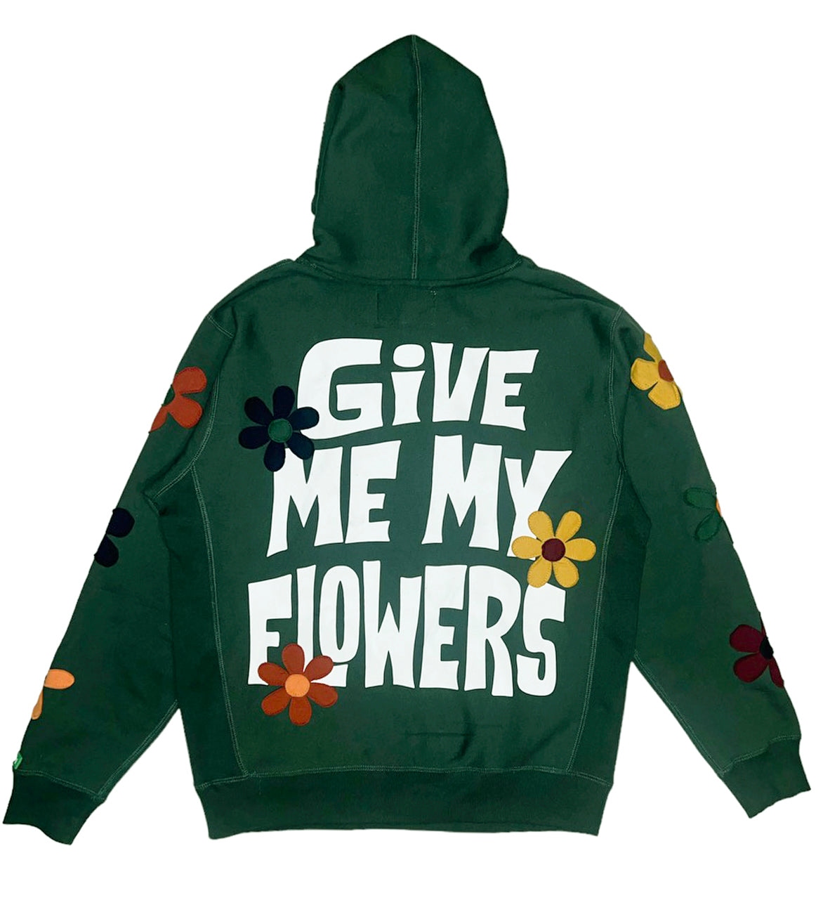Forest Green Floral Lyfestyle Hoodie