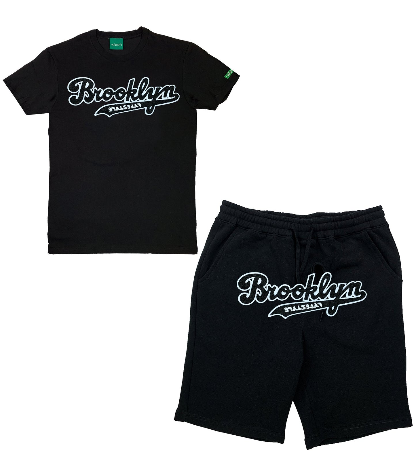Black w/ White Brooklyn Lyfestyle Short Sets