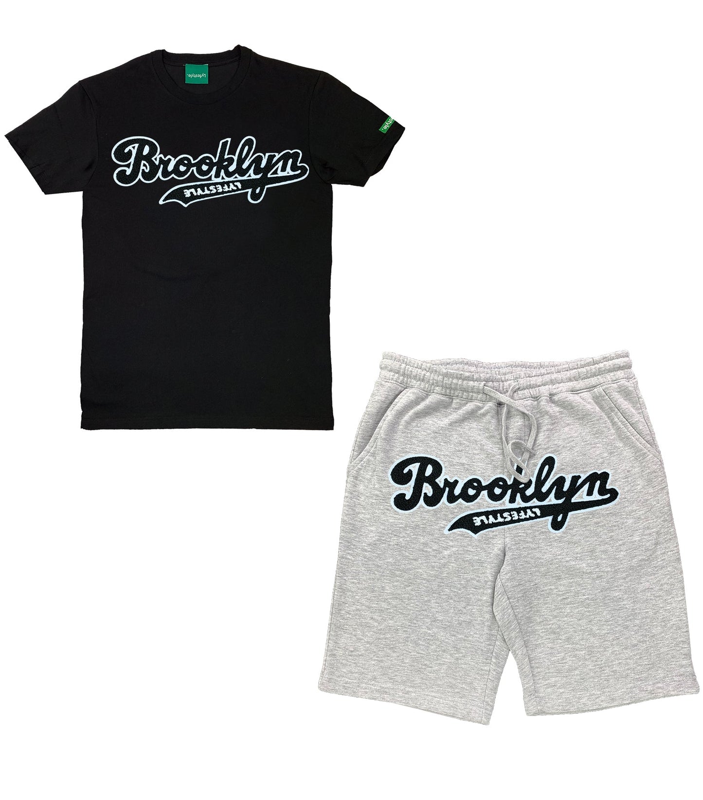 Black w/ White Brooklyn Lyfestyle Short Sets