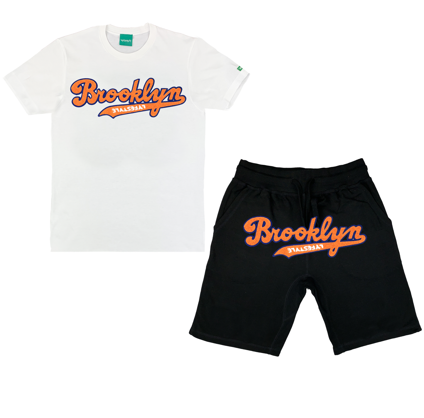 Orange w/ Royal Blue BKNY Lyfestyle Short Sets