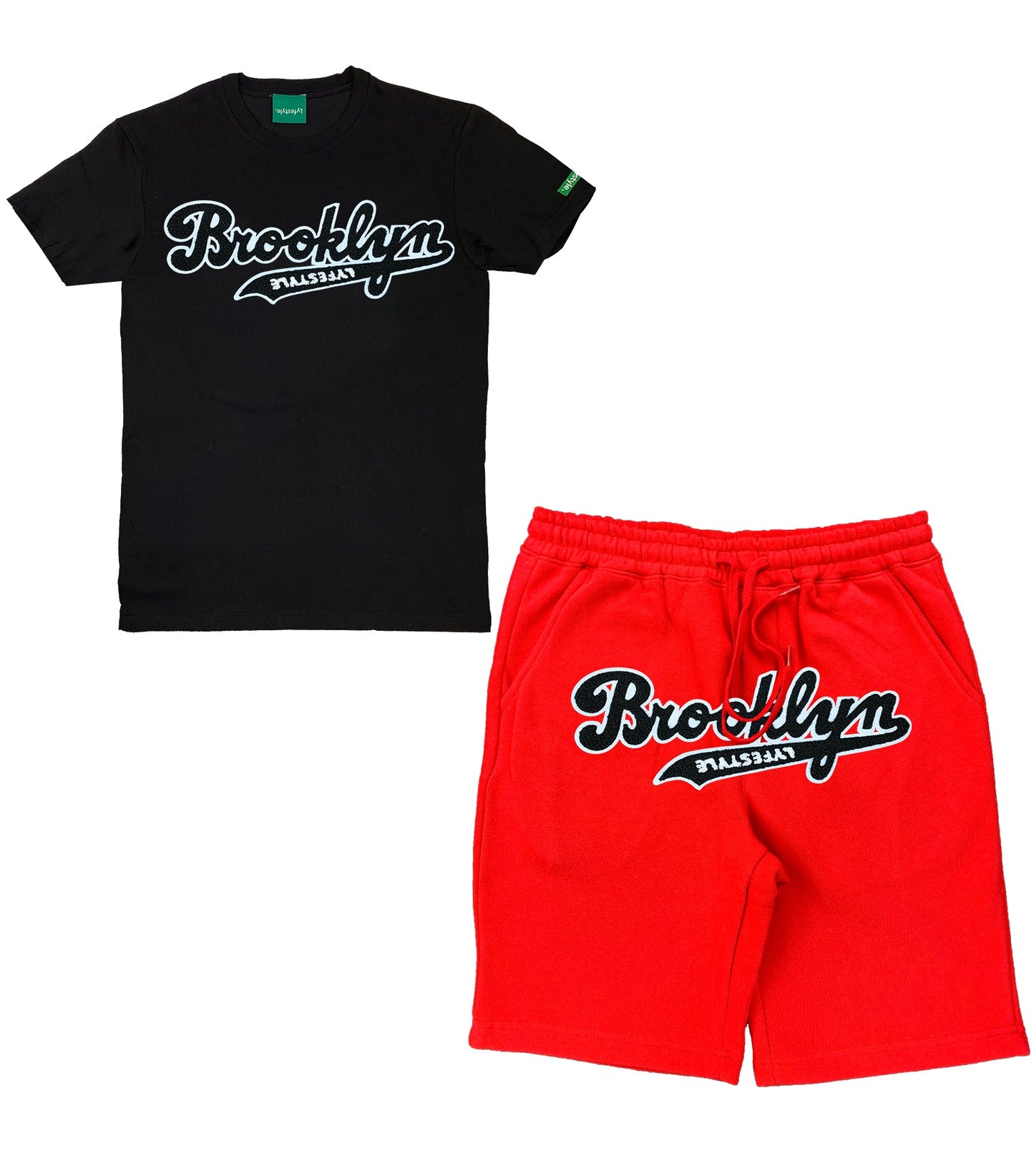 Black w/ White Brooklyn Lyfestyle Short Sets