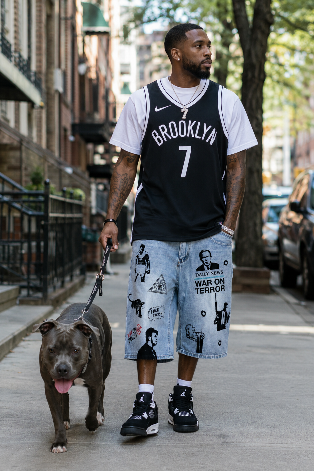 "American Terrorist" Denim Shorts