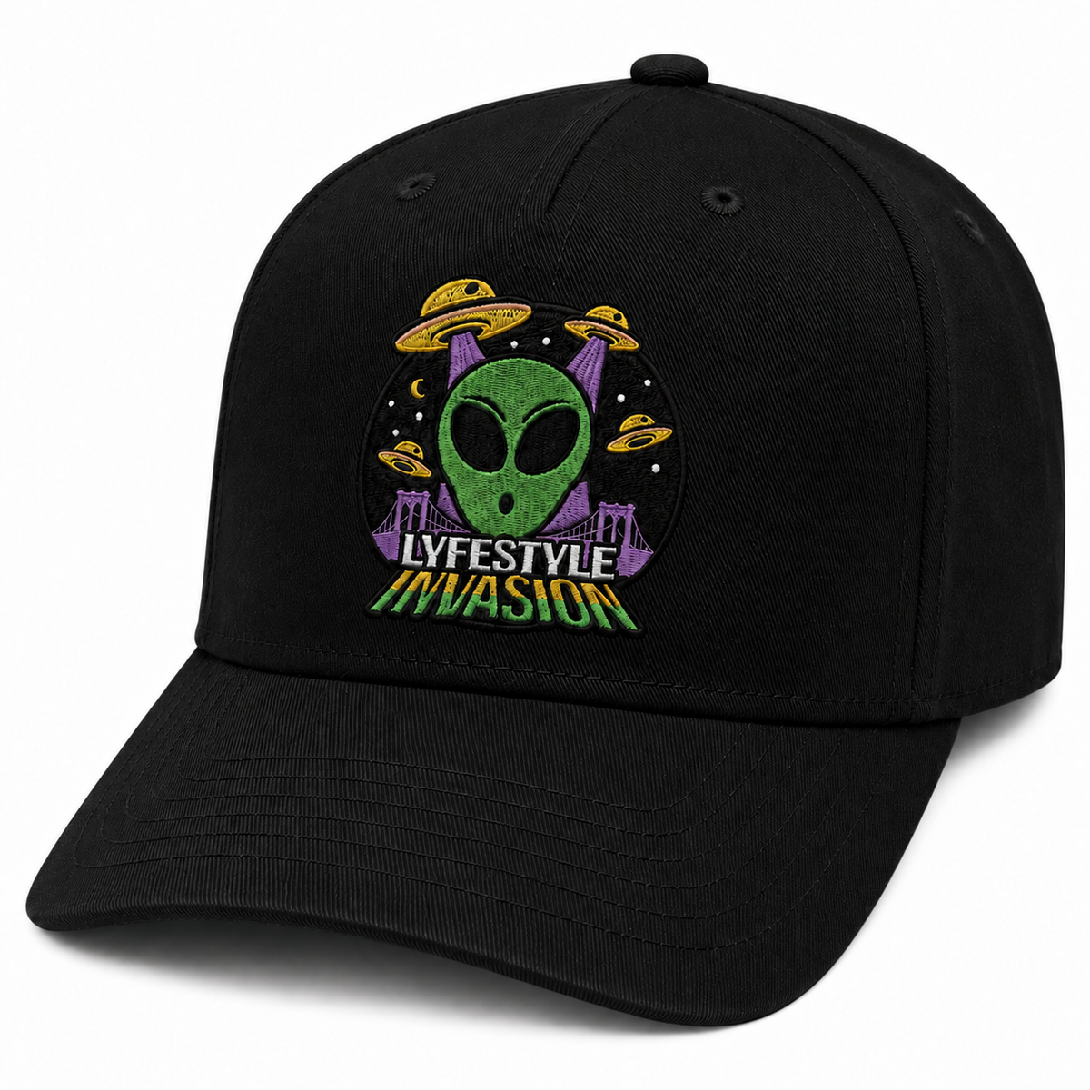 Lyfestyle Invasion Snapback Hat (Black)