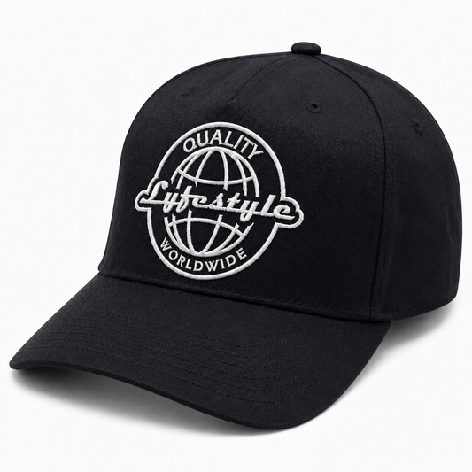 Lyfestyle Worldwide Snapback Hat (Black)