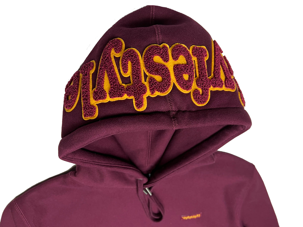 Maroon Box Logo Hoodie