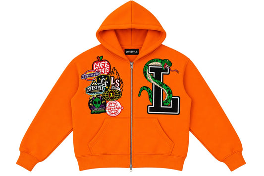 Orange "La Serpiente" Hoodie (Pre-Order)