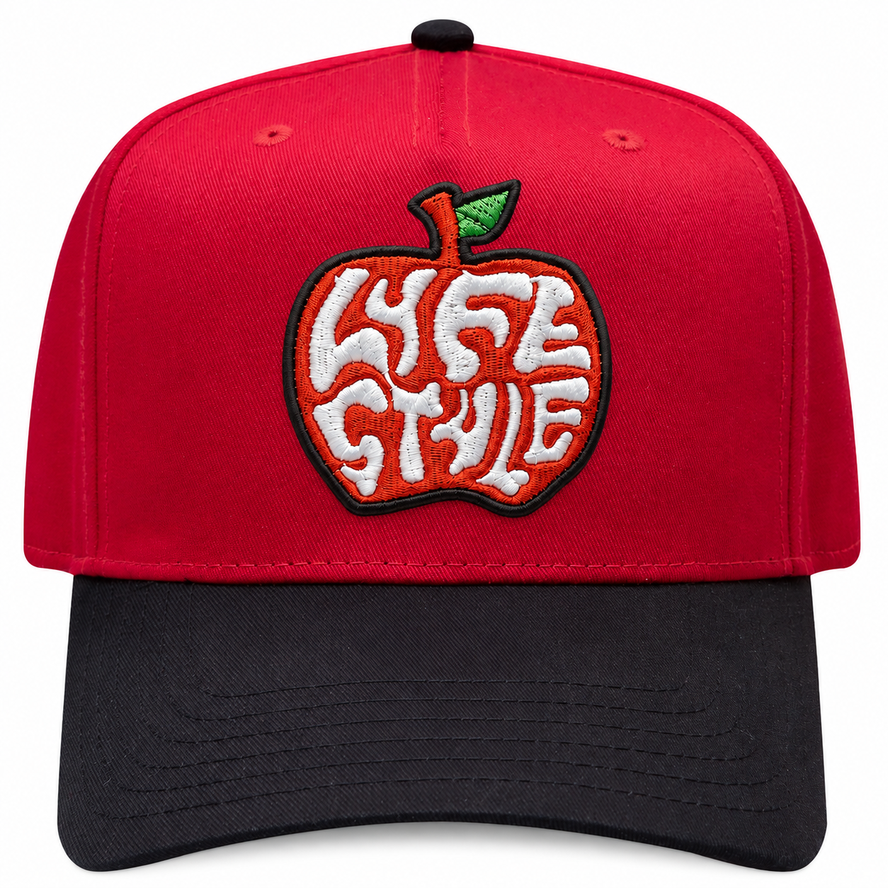 Lyfestyle Big Apple Snapback Hat (Red)
