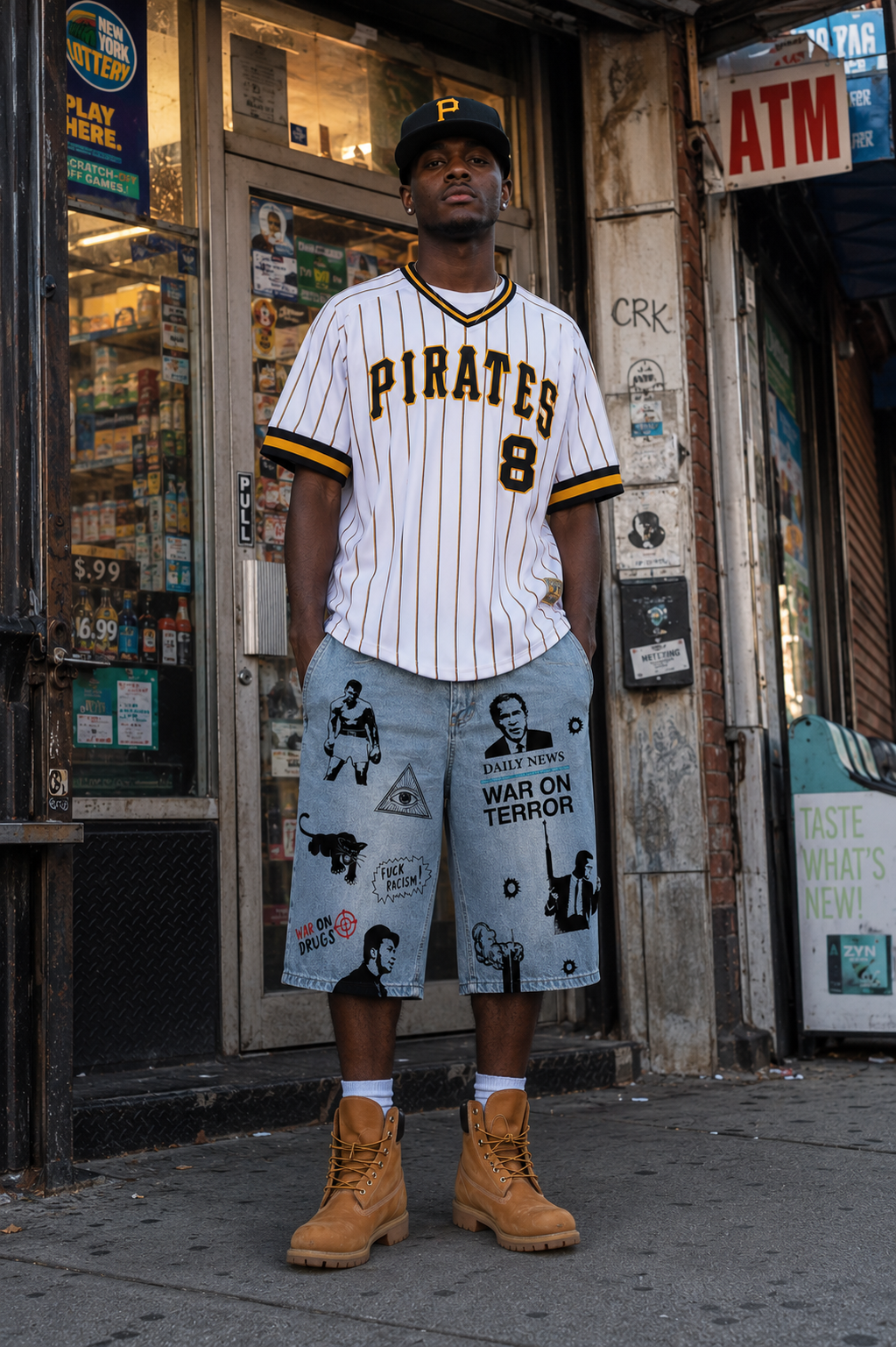 "American Terrorist" Denim Shorts