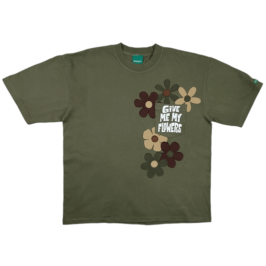 Olive Green Floral Tee