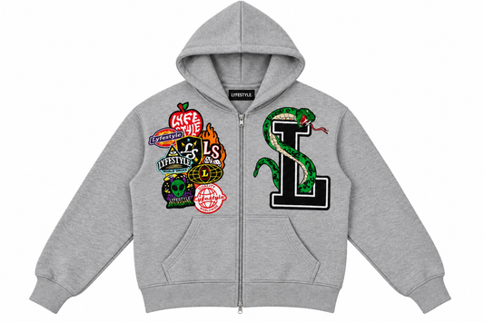 Grey "La Serpiente" Hoodie (Pre-Order)