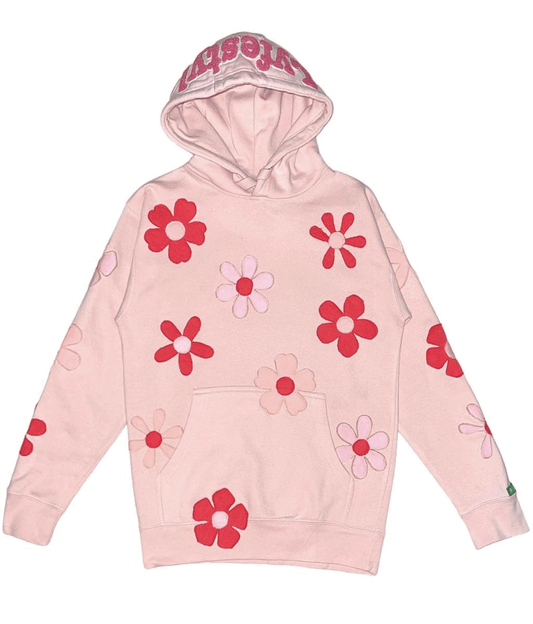 Women's Pink Floral Lyfestyle Hoodie
