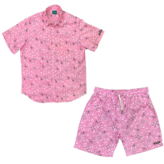 Pink Paisley Short Set