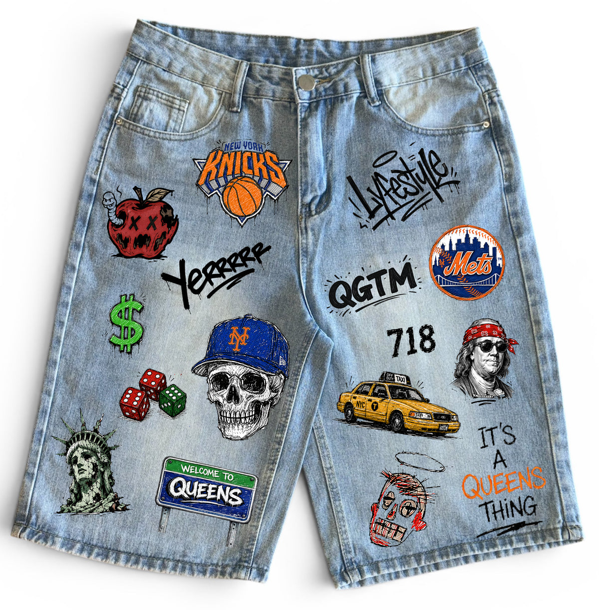 "SoQNS" Denim Shorts