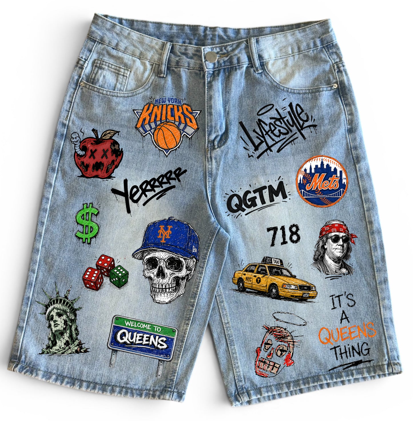 "SoQNS" Denim Shorts