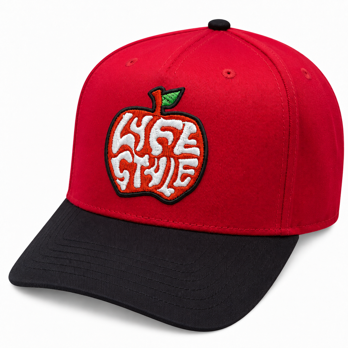 Lyfestyle Big Apple Snapback Hat (Red)
