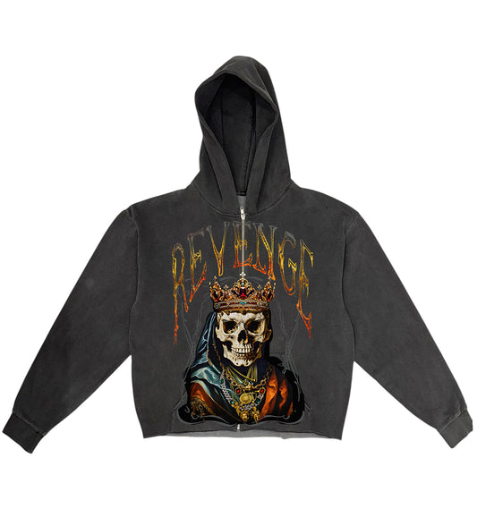 Royal Skeleton Zip-Up Hoodie