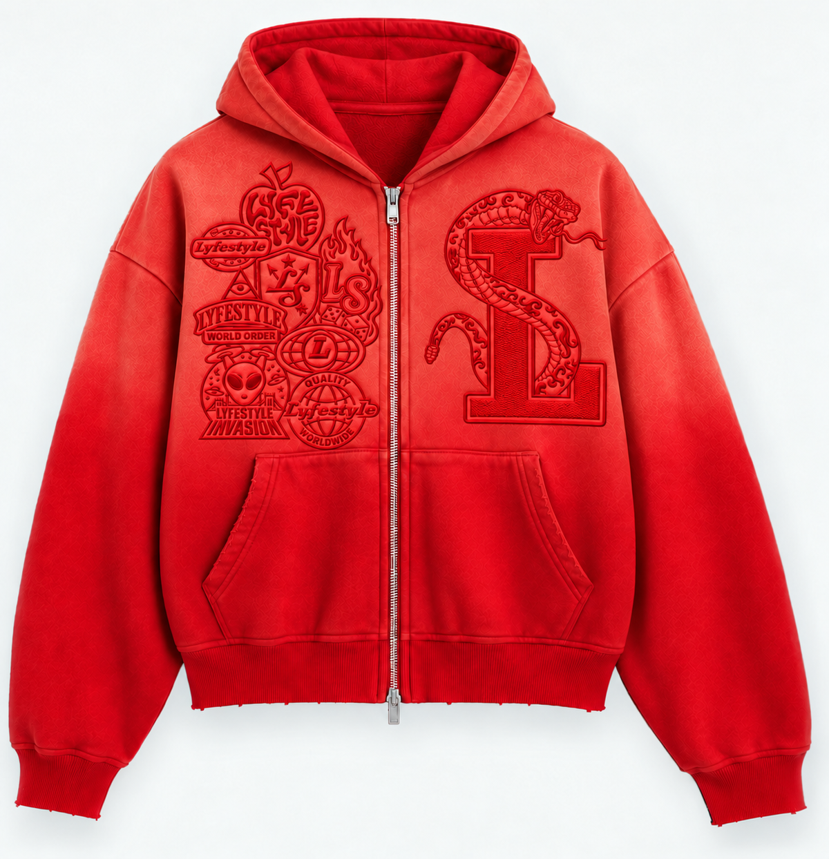 Faded Tonal "La Serpiente" Hoodies