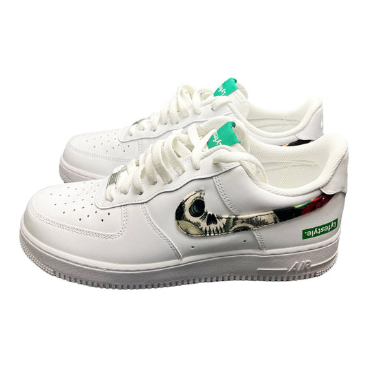 Custom "Skull & Roses" Lyfestyle Air Force 1s