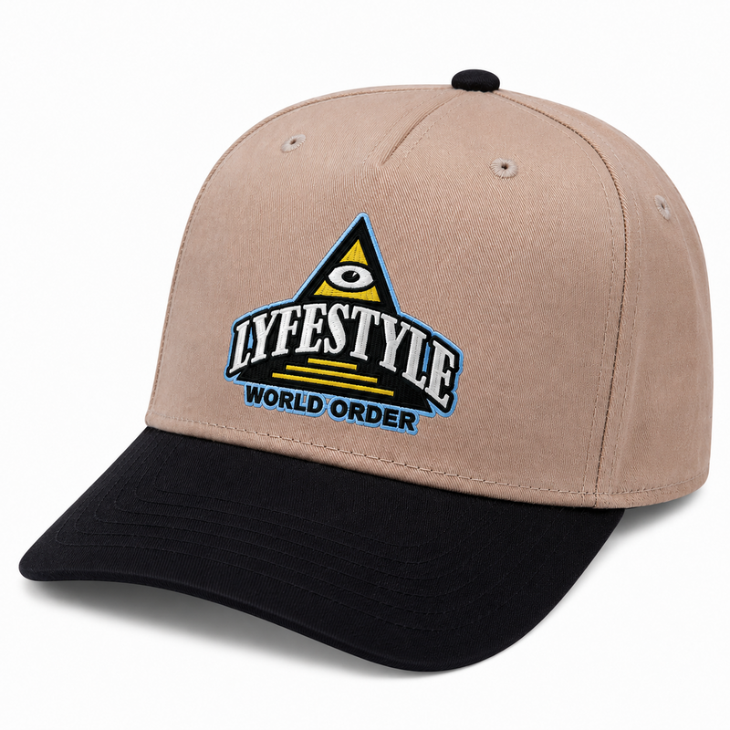 Lyfestyle World Order Snapback Hat (Tan)