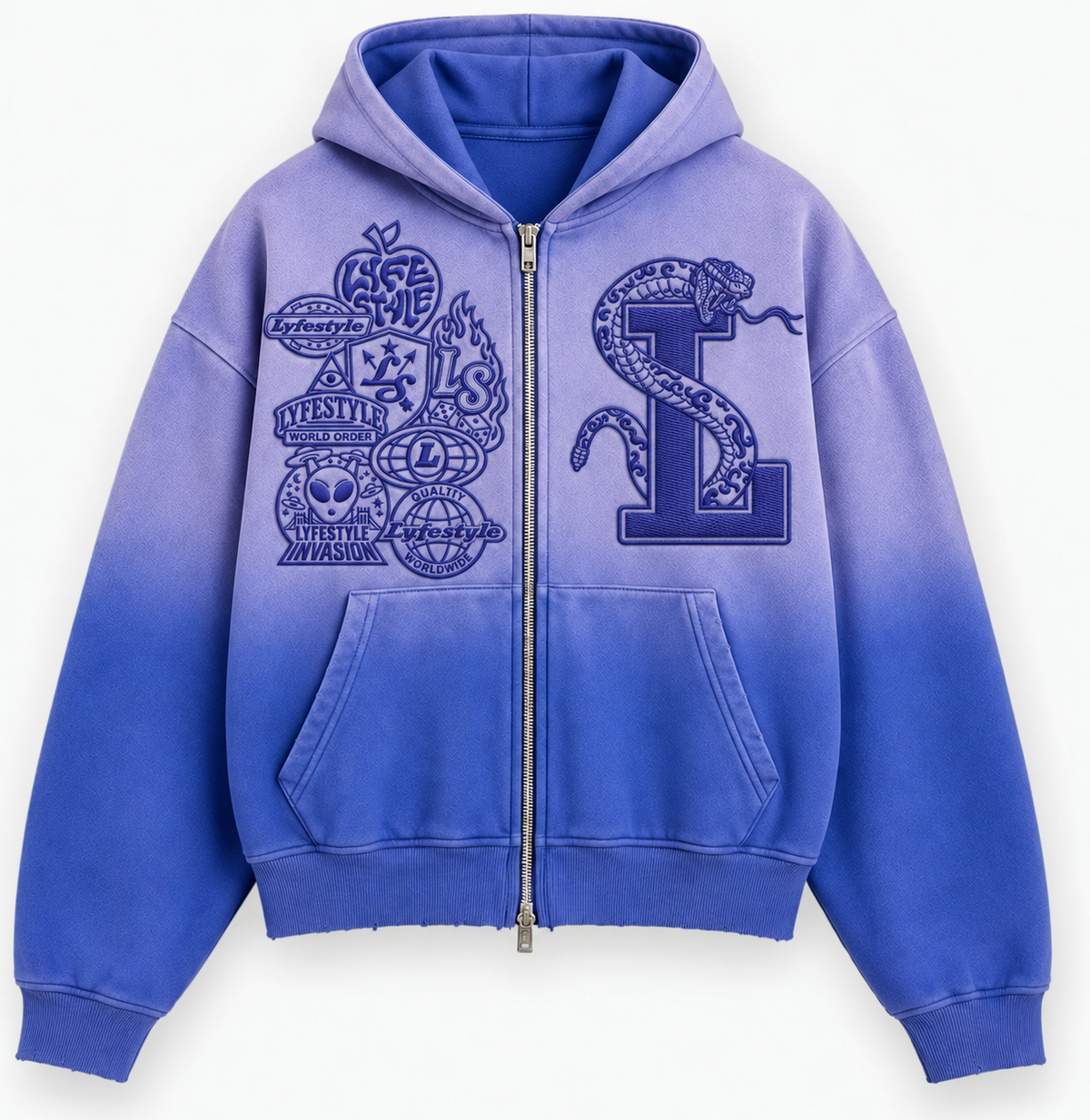 Faded Tonal "La Serpiente" Hoodies