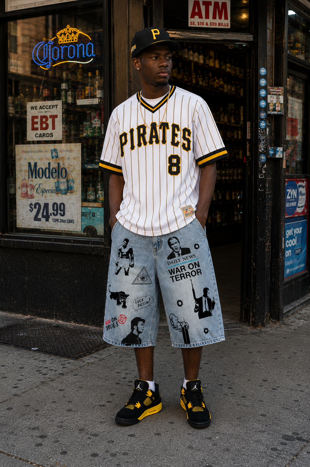 "American Terrorist" Denim Shorts