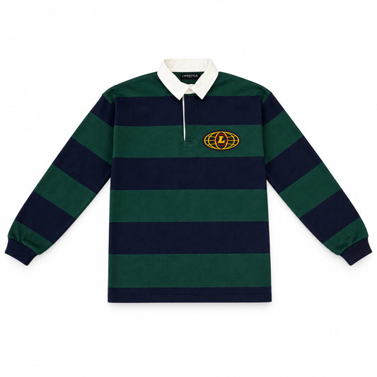 Navy Blue & Green Rugby Shirts
