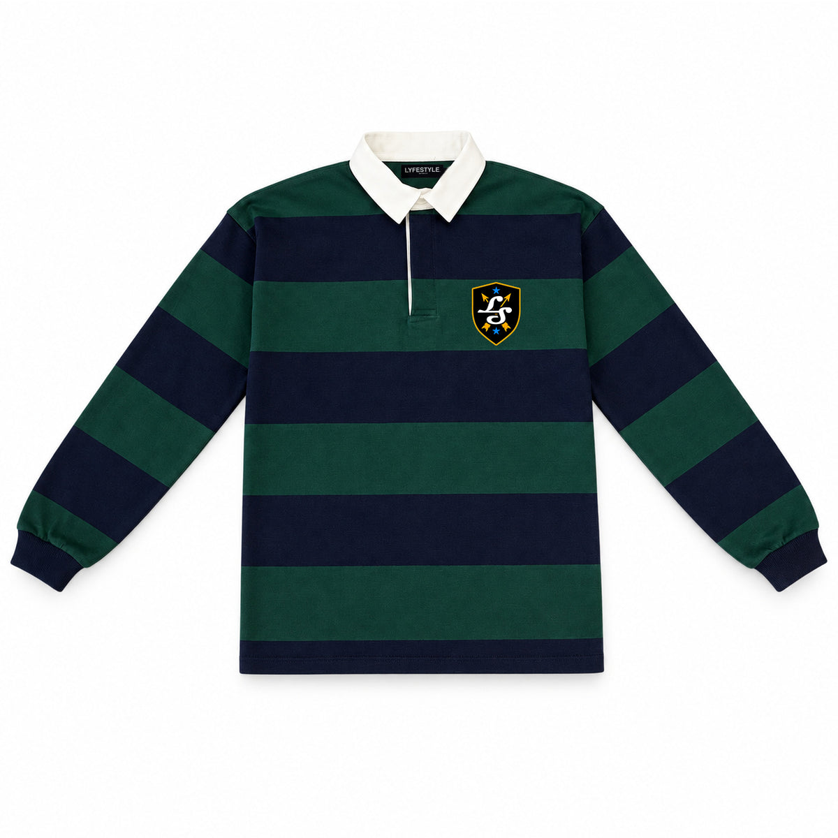 Navy Blue & Green Rugby Shirts