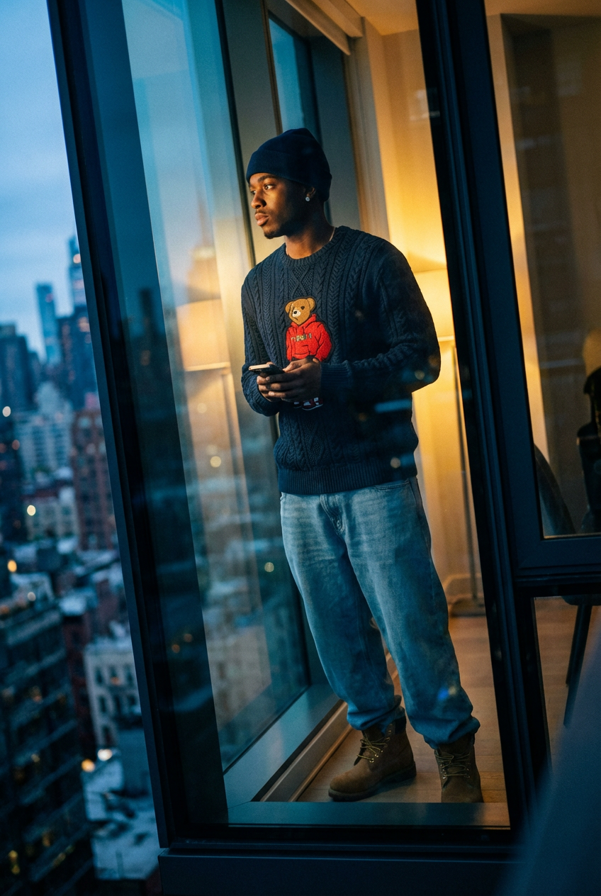 Lyfestyle Teddy Bear Sweater